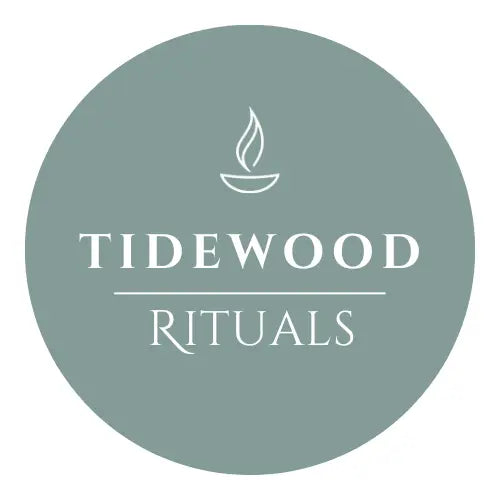 A minimalist logo featuring a single, elegant candle at the center. The candle’s flame is softly glowing, organic, and slightly stylized, evoking calm, ritual, and nature. The logo is set on a pure white background, with a neutral, earthy color palette (soft ivory candle, warm flame tones, muted browns or greens).